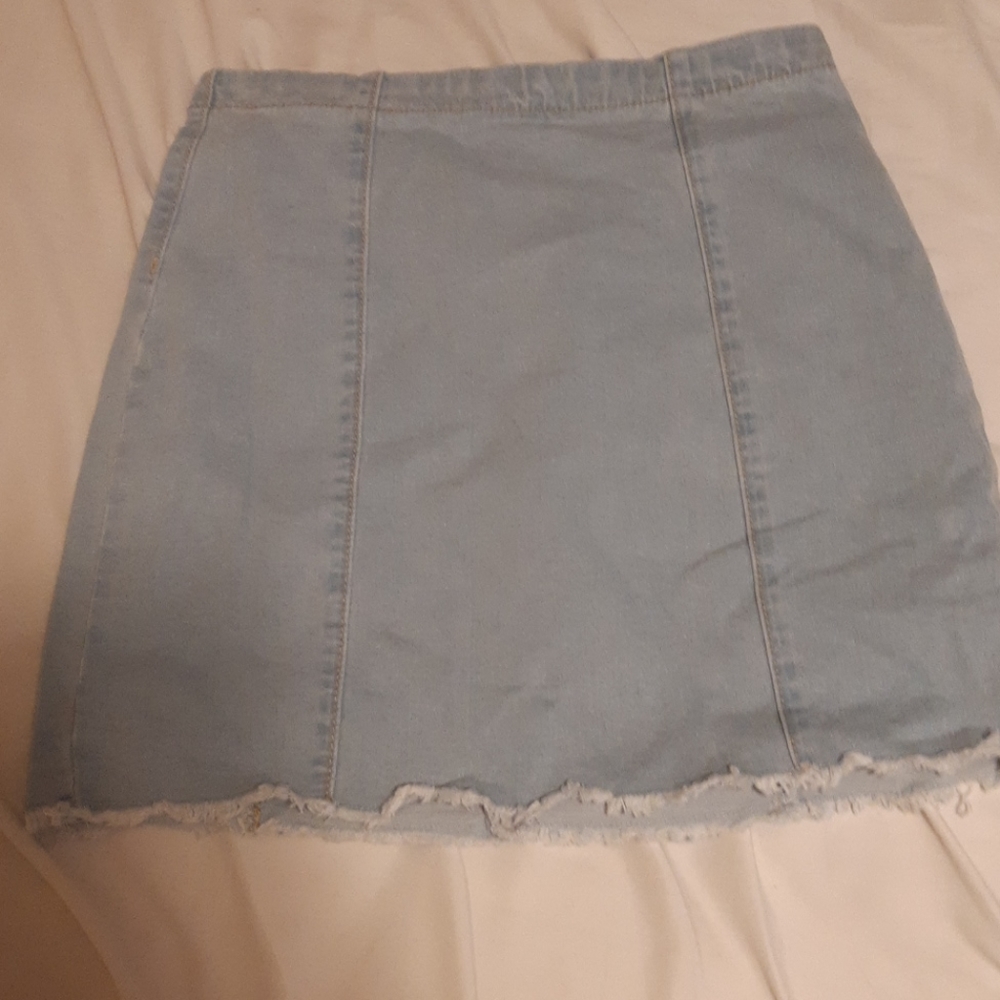 Light washed jean skirt